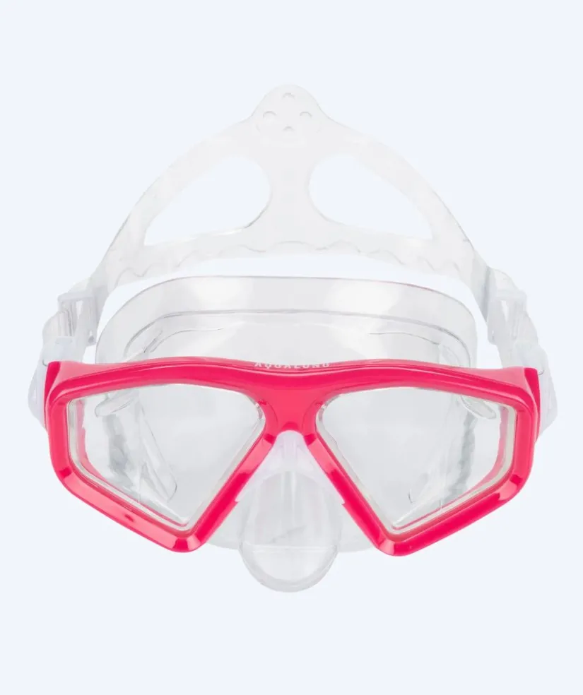 Clearance Aqualung Combo snorkelsæt til voksne - Saturn - Klar/lyserød