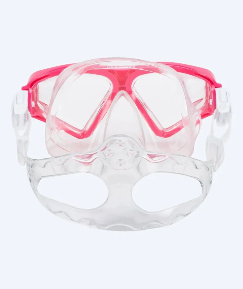 Clearance Aqualung Combo snorkelsæt til voksne - Saturn - Klar/lyserød