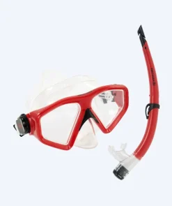 New Aqualung Combo snorkelsæt til voksne - Saturn - Rød