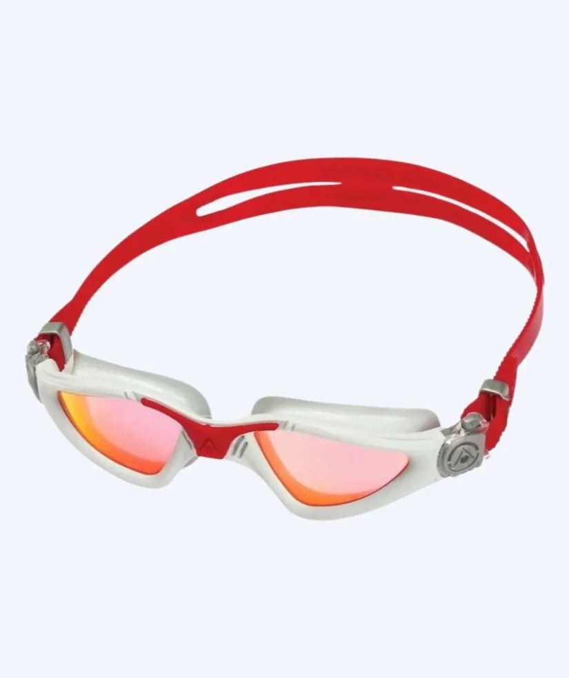 Outlet Aquasphere motions dykkerbriller - Kayenne Titanium - Rød/grå