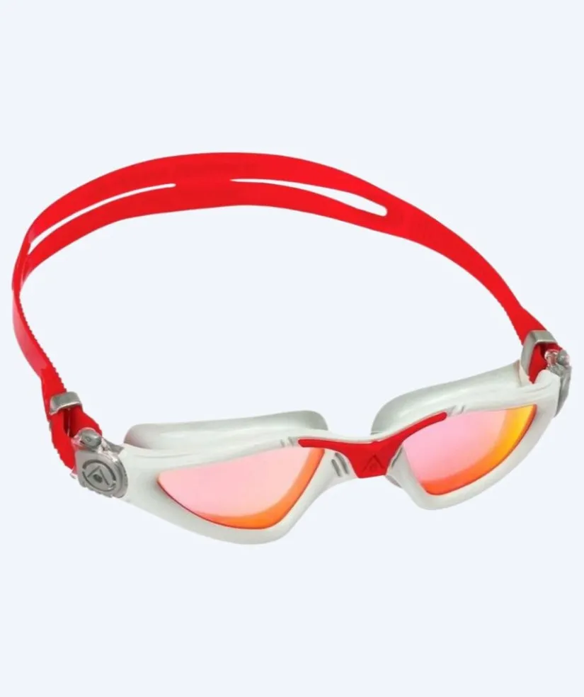 Outlet Aquasphere motions dykkerbriller - Kayenne Titanium - Rød/grå