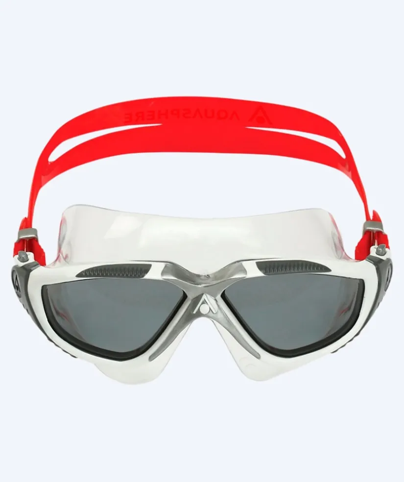 Discount Aquasphere svømmemaske - Vista - Hvid/rød (Smoke linse)