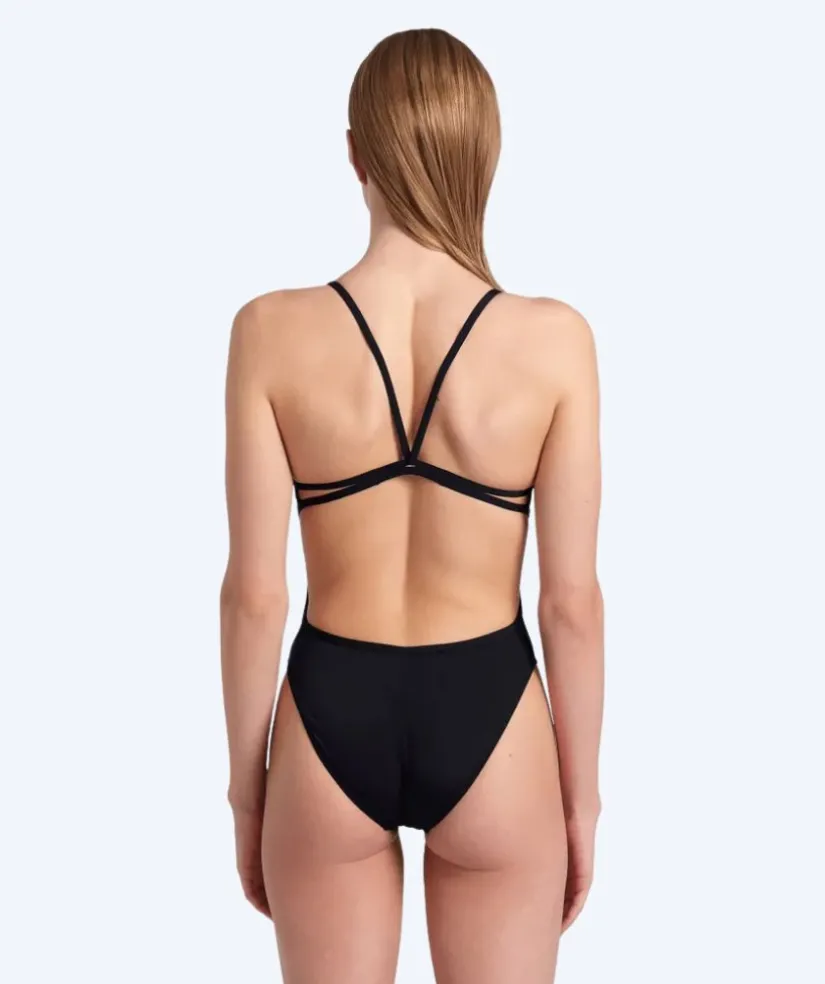 Clearance Arena badedragt til damer - Solid Lace Back - Sort