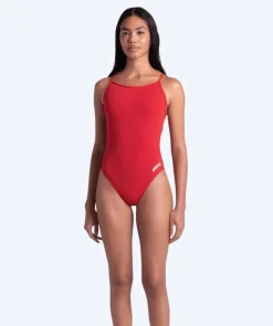 Hot Arena badedragt til damer - Solid Lace Back - Rød