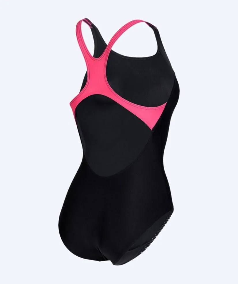 Clearance Arena badedragt til damer - Swim Pro Graphic - Sort/lyserød