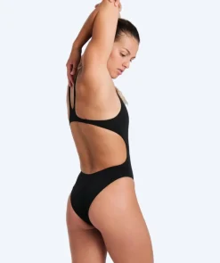 Clearance Arena badedragt til damer - Team Swim Tech Solid - Sort