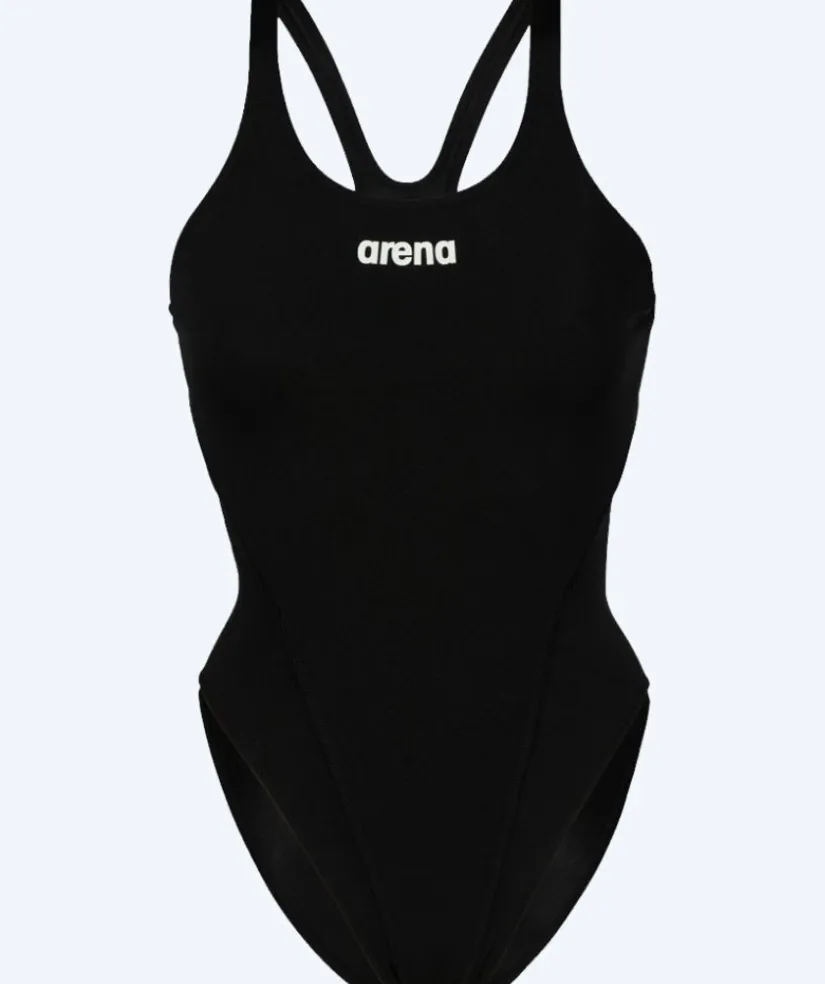 Clearance Arena badedragt til damer - Team Swim Tech Solid - Sort
