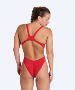 Best Arena badedragt til damer - Team Swim Tech Solid - Rød