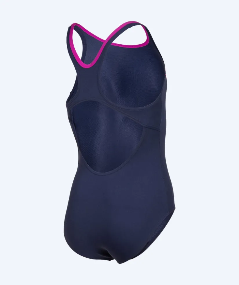 Best Arena badedragt til piger - Bay Swim Pro Back - Mørkeblå/pink