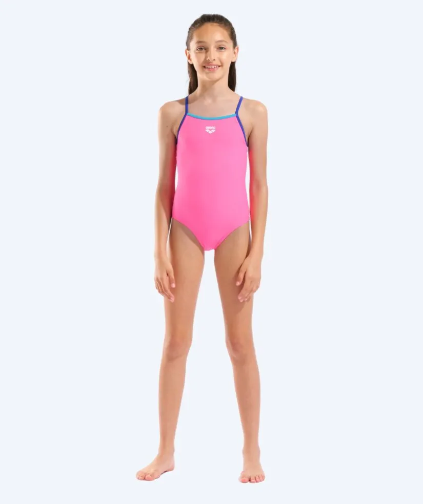 Best Arena badedragt til piger - Light Drop Solid - Pink