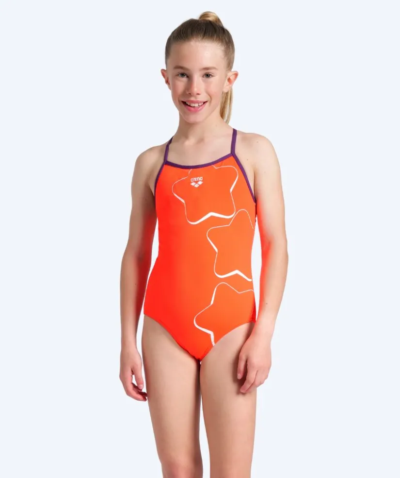 Online Arena badedragt til piger - Pastime - Orange/lilla