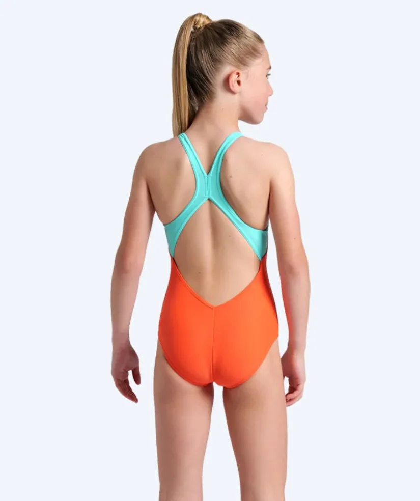 Discount Arena badedragt til piger - Pastime - Orange/lyseblå