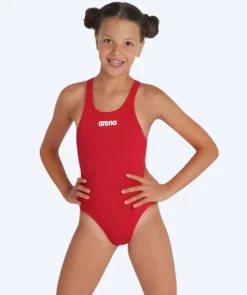 Hot Arena badedragt til piger - Team Swim Tech Solid - Rød