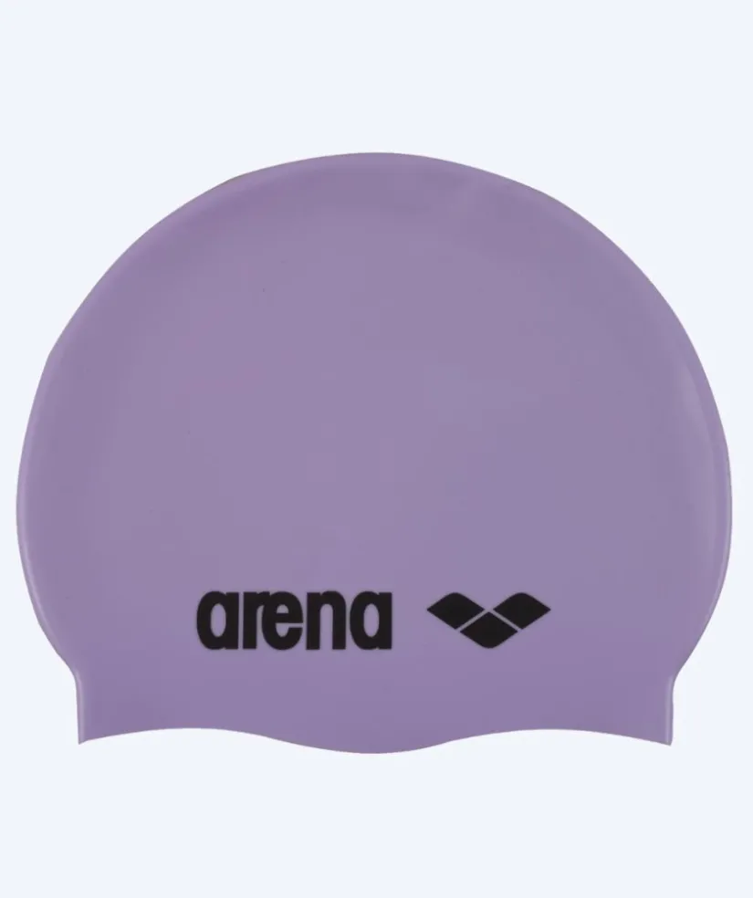New Arena badehætte - Classic Silicone - Lilla/sort