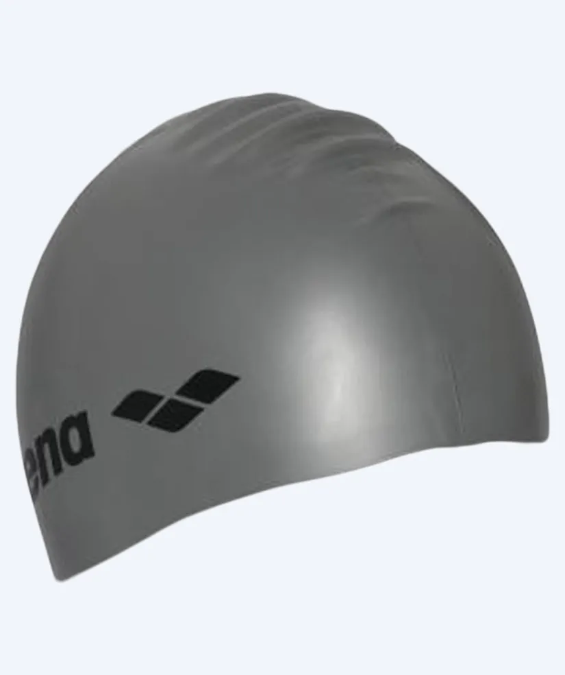 Discount Arena badehætte - Classic Silicone - Grå/sølv