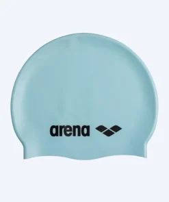 Best Arena badehætte - Classic Silicone - Lyseblå/sort