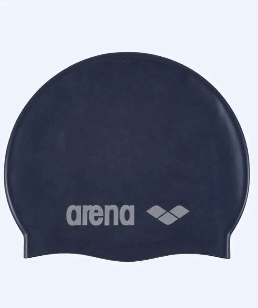 Clearance Arena badehætte til junior (6-12) - Classic Silicone - Mørkeblå/grå