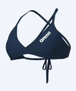 Online Arena bikini overdel til damer - Solid Tie Back - Mørkeblå