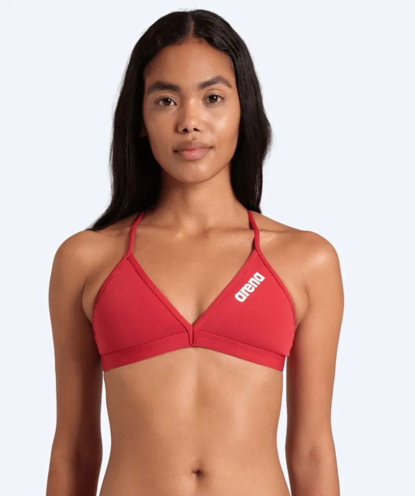 Hot Arena bikini overdel til damer - Solid Tie Back - Rød
