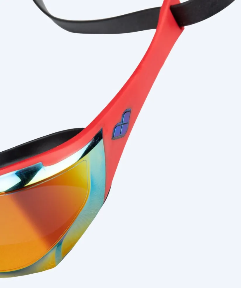 New Arena Elite svømmebriller - Cobra Edge SWIPE Mirror - Rød/guld