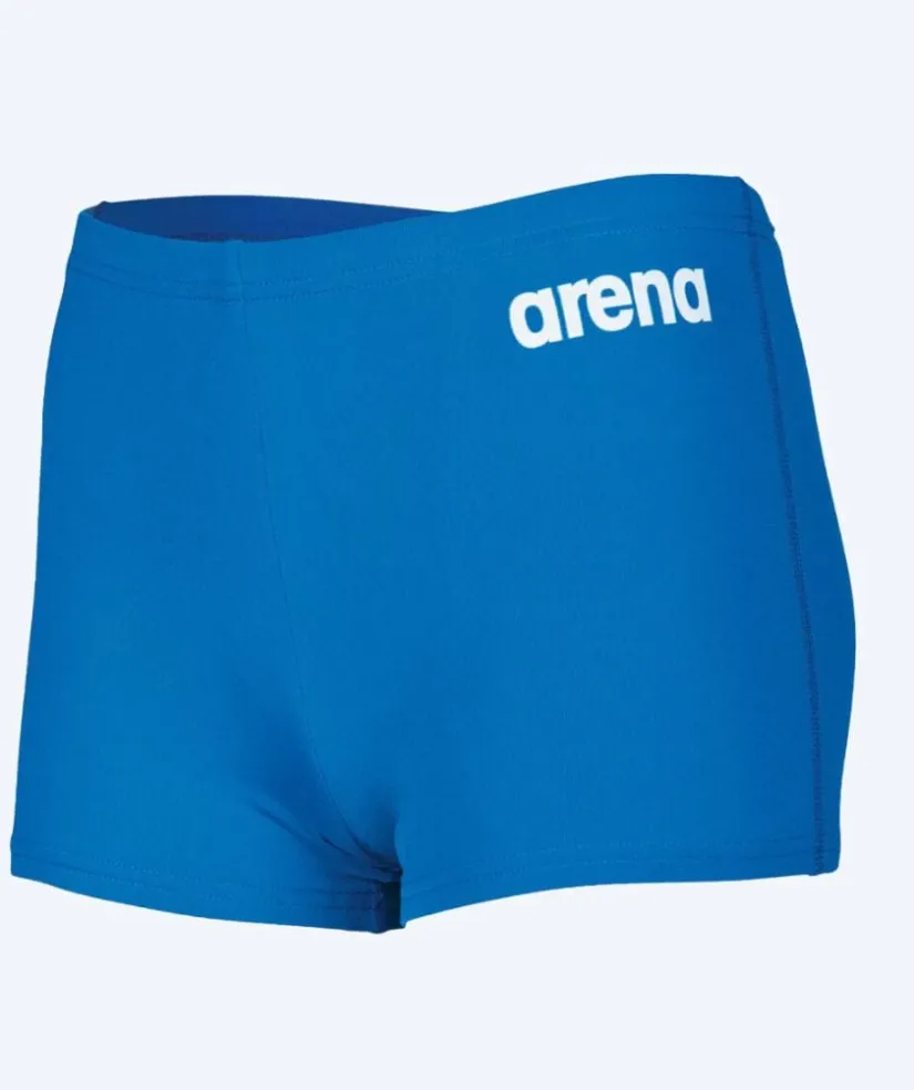 Arena firkantede badebukser til drenge - Team Solid - Blå