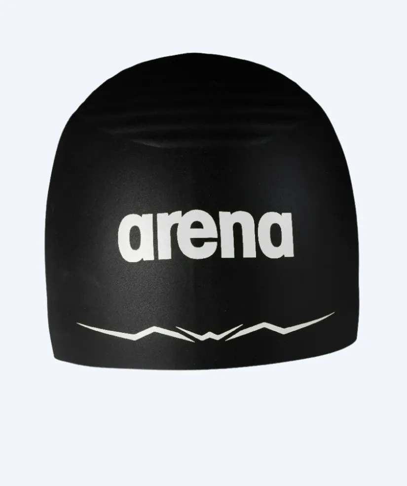 Best Arena konkurrence badehætte - Aquaforce Wave Cap - Sort/hvid