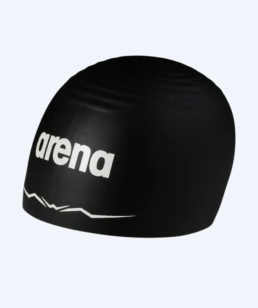Best Arena konkurrence badehætte - Aquaforce Wave Cap - Sort/hvid