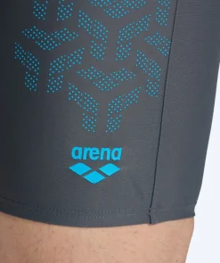 New Arena lange badebukser til mænd - Kikko V - Mørkegrå/blå