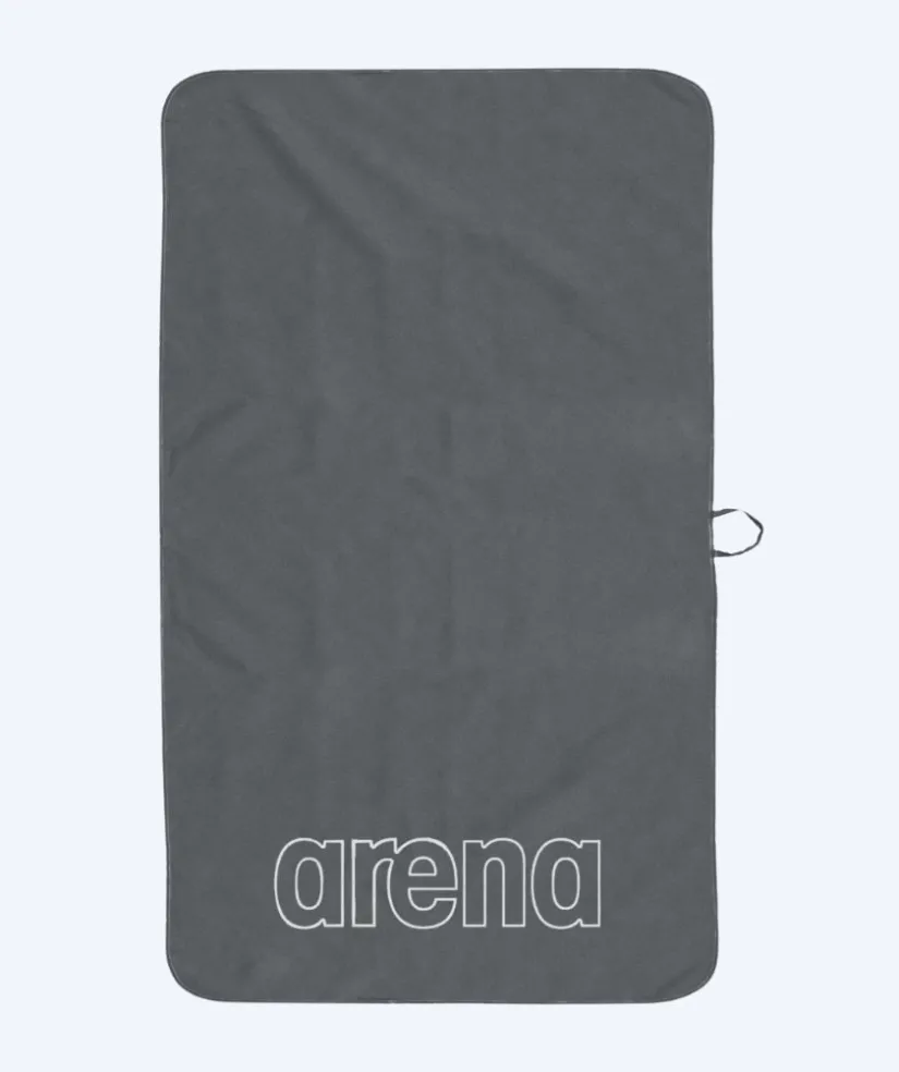 Best Arena microfiber håndklæde - Smart Plus Pool - Grå/hvid