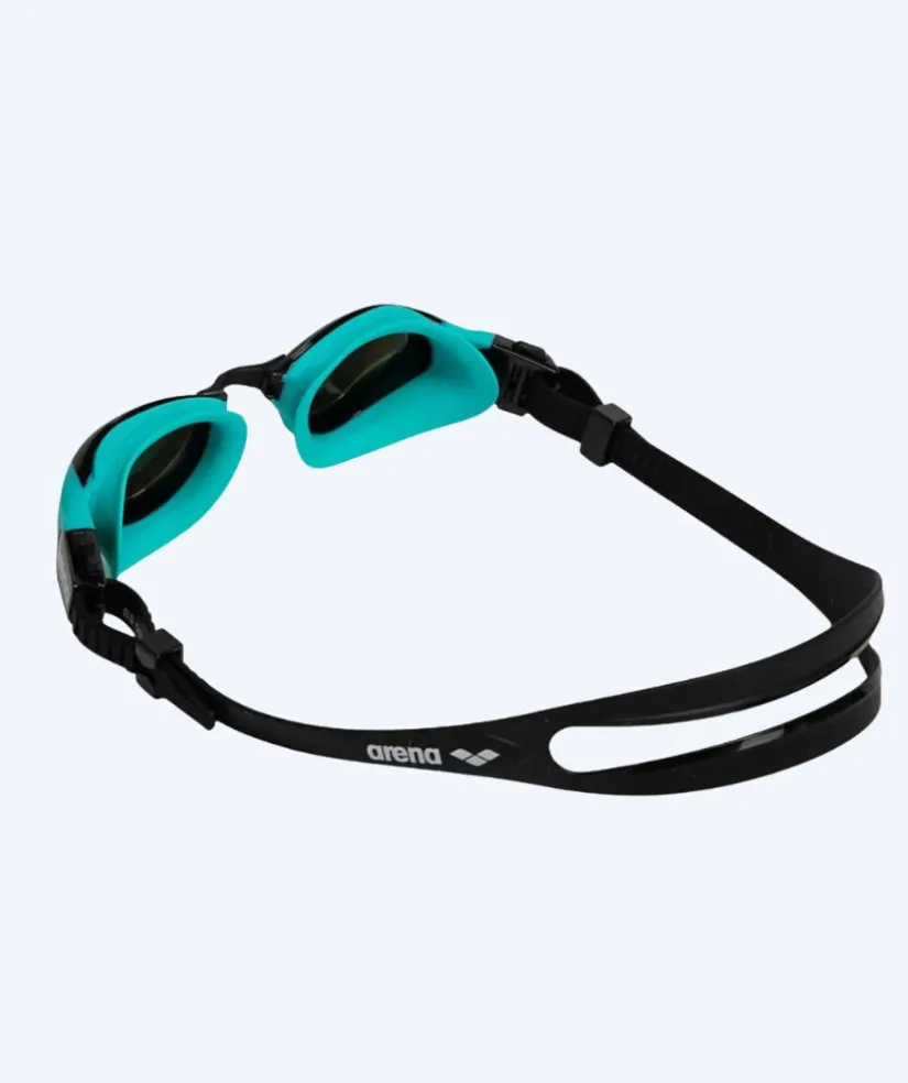 Discount Arena svømmebriller - Cobra Tri SWIPE - Sort/turkis (Mirror linse)