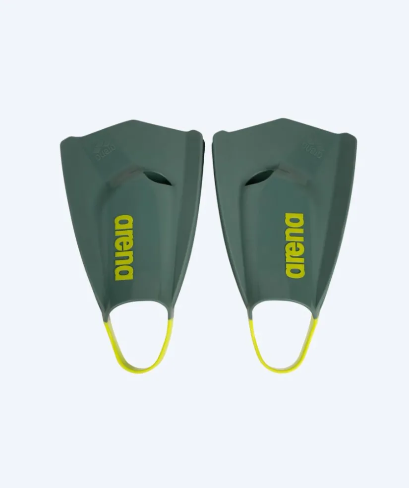Clearance Arena svømmefødder - Powerfin Pro || - Mørkegrøn/gul (Limited 2026)