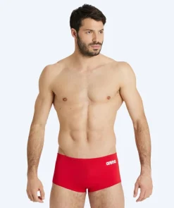 Clearance Arena trunks til mænd - Solid Squared - Rød