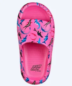 Clearance Beco badesandaler til børn - Ocean Dinos - Pink