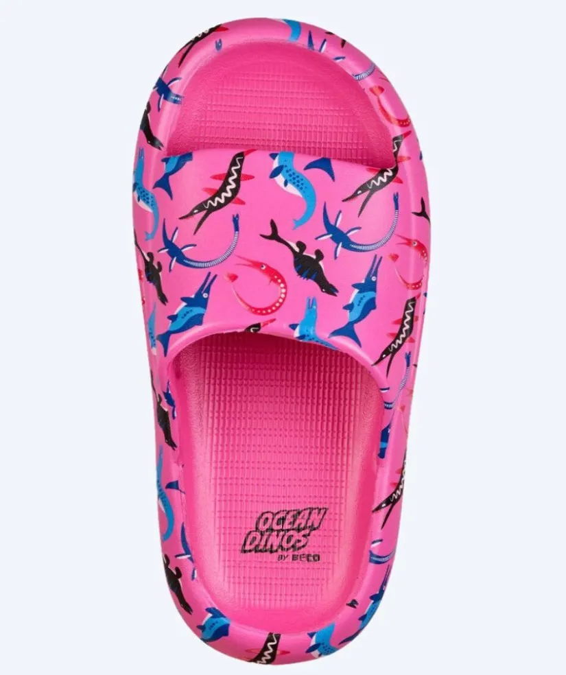 Clearance Beco badesandaler til børn - Ocean Dinos - Pink