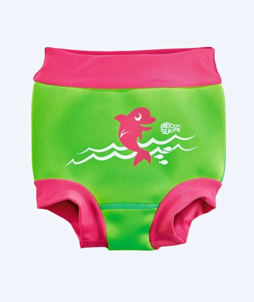 Clearance Beco blebadebukser til børn - Sealife - Pink/grøn