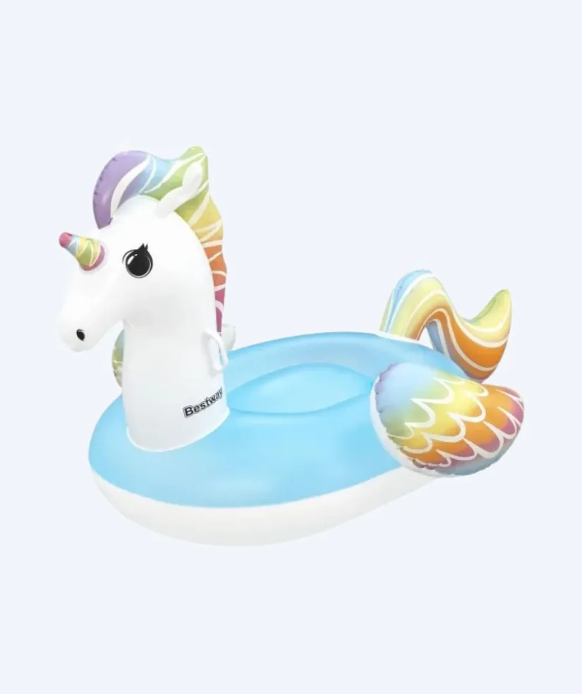 Hot Bestway badedyr - Fantasy Unicorn Ride-On - Hvid/multi