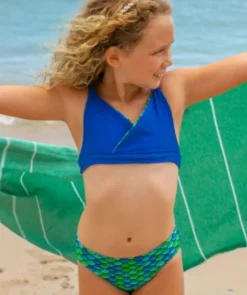 Outlet Fin Fun bikini underdel til piger - Aussie Green