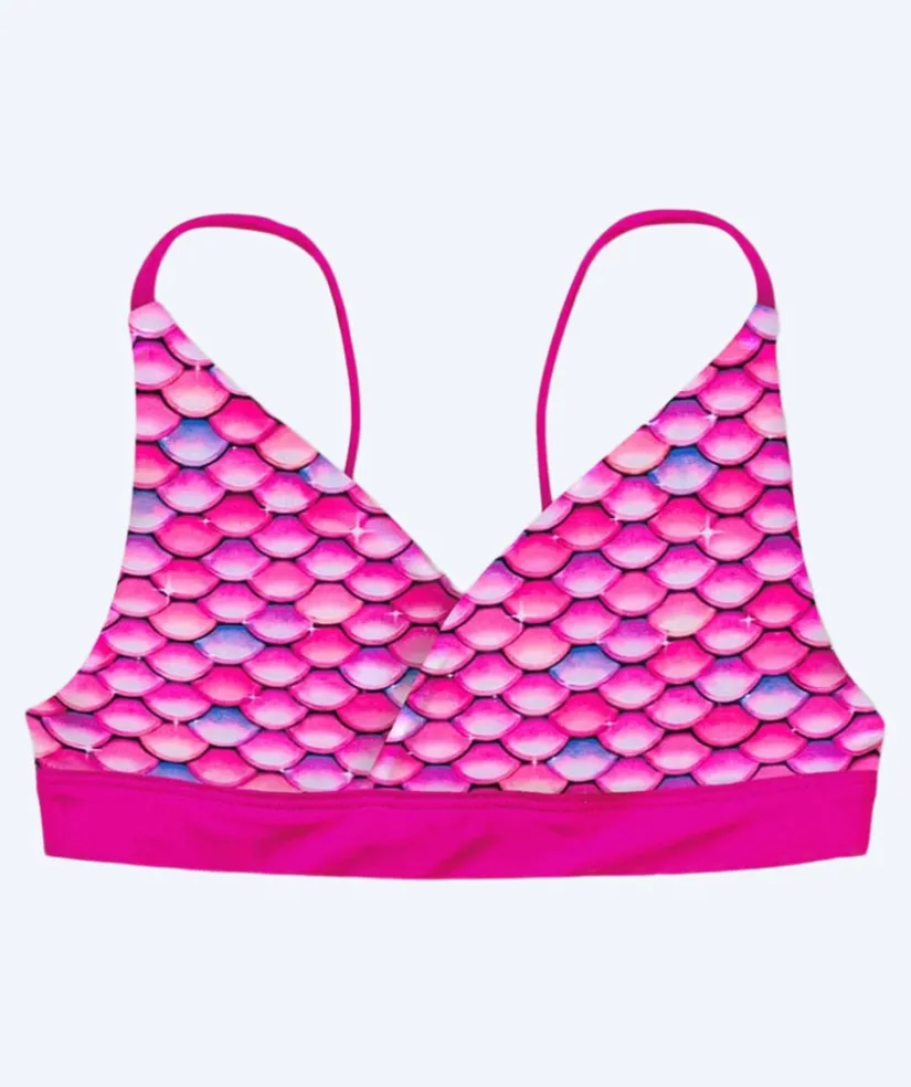 Hot Fin Fun havfrue bikini top til piger uden flæser - Malibu Pink (Pink)