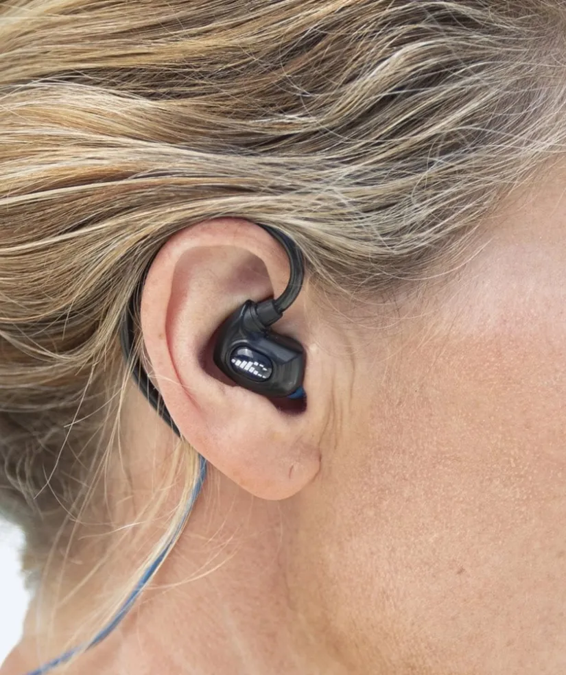 H2O Audio H2OAudio vandtætte høretelefoner - Surge SX10 lang snor - Blå