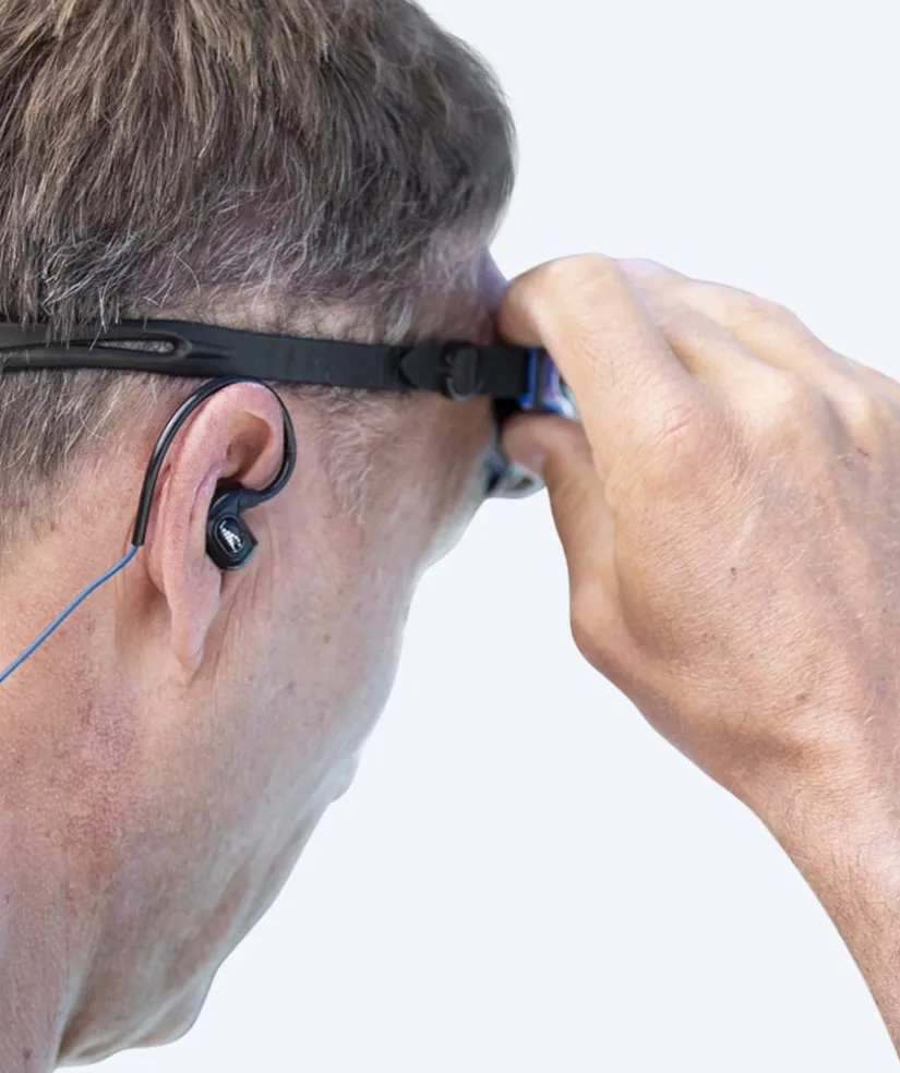 H2O Audio H2OAudio vandtætte høretelefoner - Surge SX10 lang snor - Blå