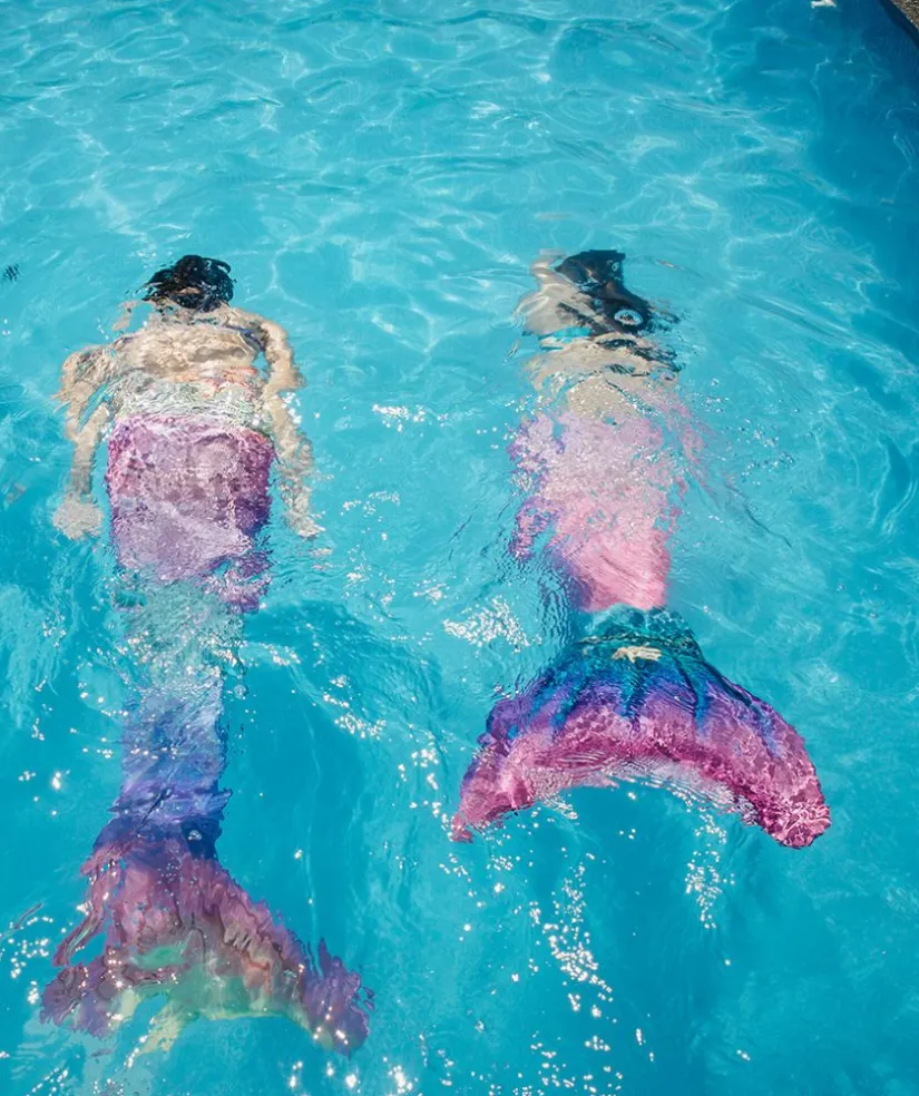 Hot Kuaki Mermaids havfruehale til børn - Sæt - Rainbow