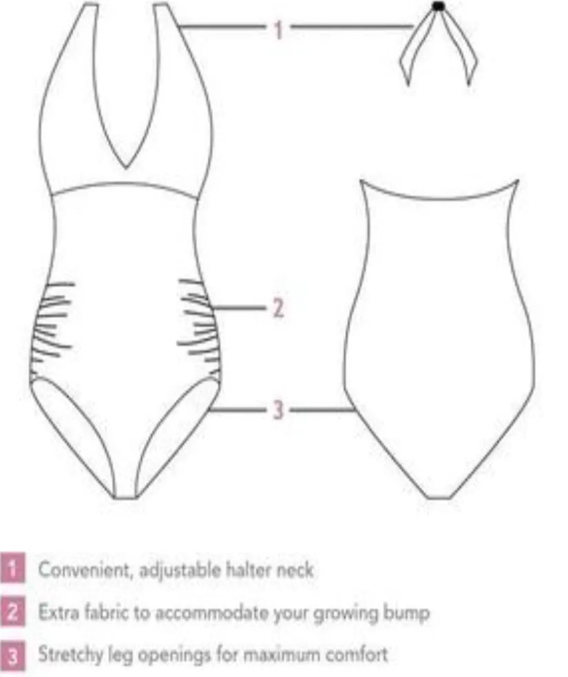 Outlet Mirou gravid badedragt - 950s - Sort