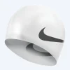 Nike badehætte - Big Swoosh - Hvid/sort