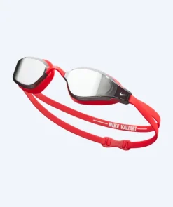 Outlet Nike Elite svømmebriller - Valiant Mirror - Rød/sølv