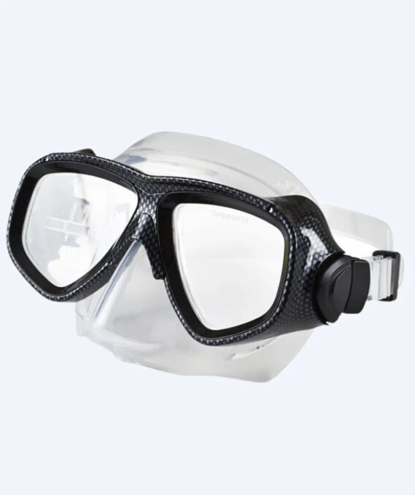 Hot Primotec dykkermaske med styrke - M80 (+1.0 – -8.0) - Sort