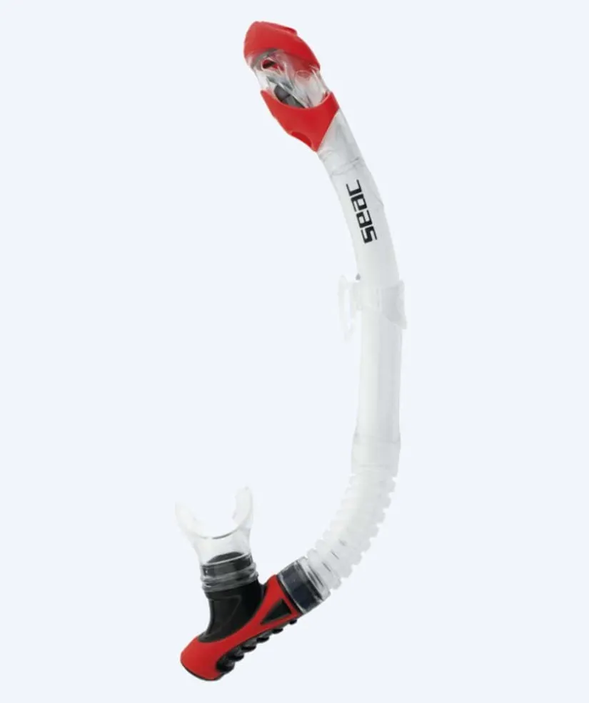 Clearance SEAC full-dry snorkel til voksne - Reverse - Hvid/rød