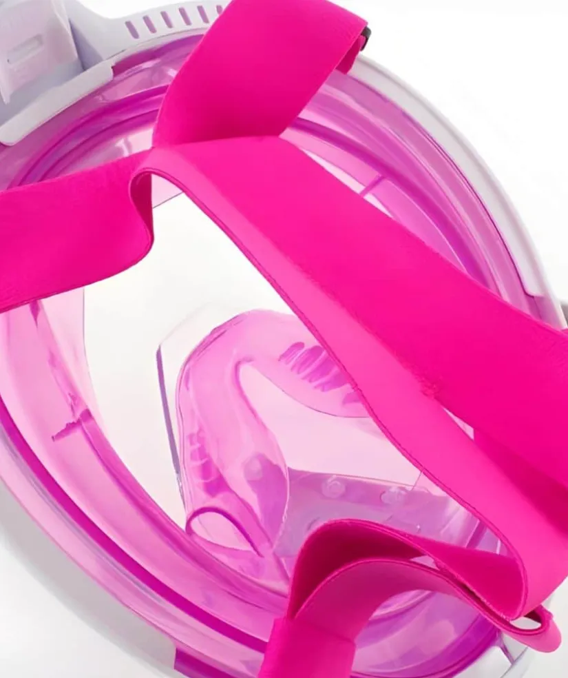 Best SEAC fullface dykkermaske til børn - Magica XS/S - Pink/hvid