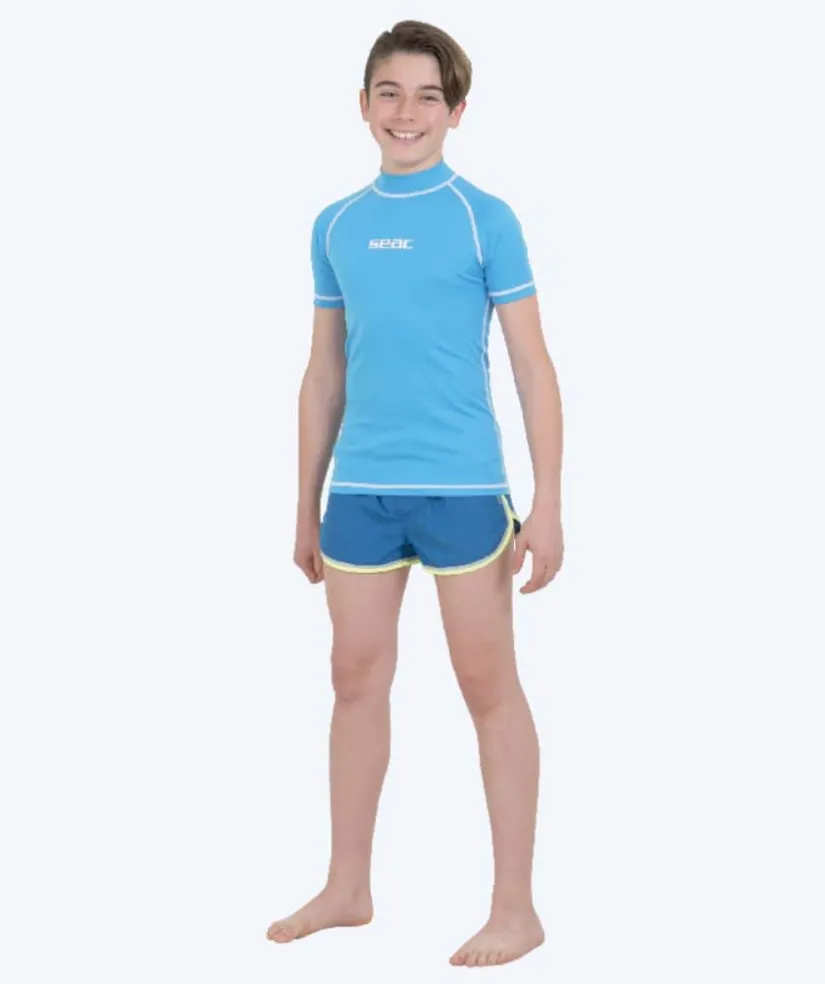 SEAC UV-trøje til børn - T-Sun Short - Blå/hvid