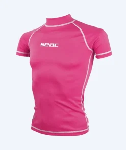 Online SEAC UV-trøje til børn - T-Sun Short - Pink/hvid