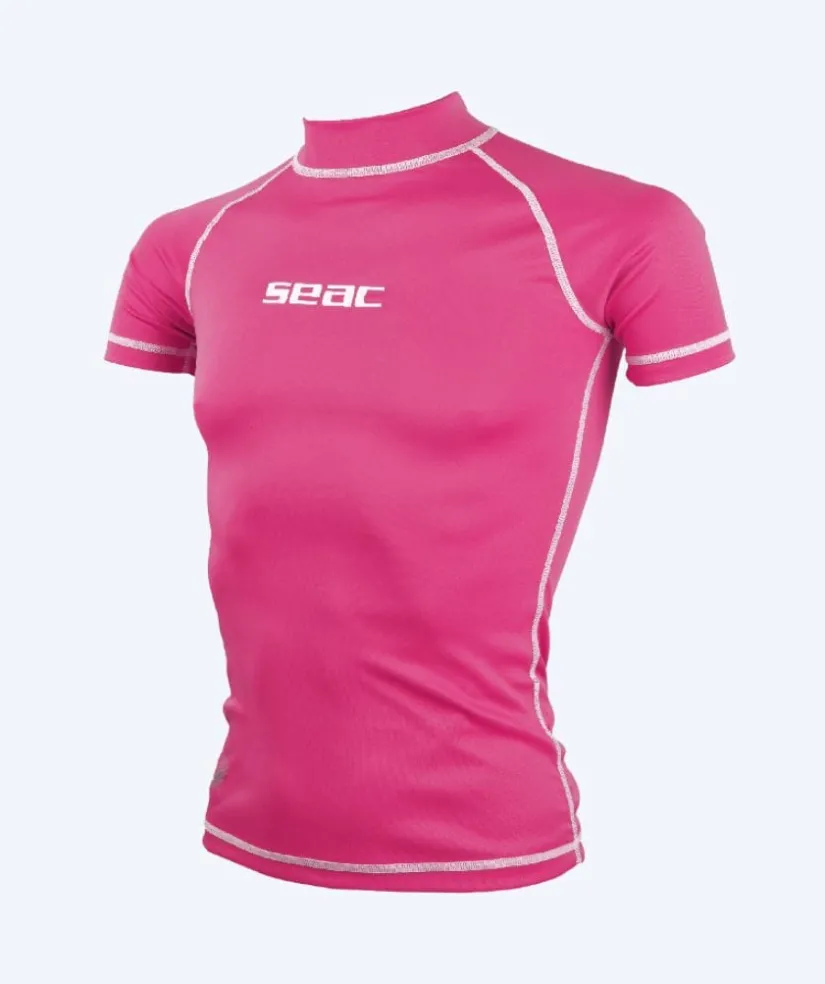 Online SEAC UV-trøje til børn - T-Sun Short - Pink/hvid